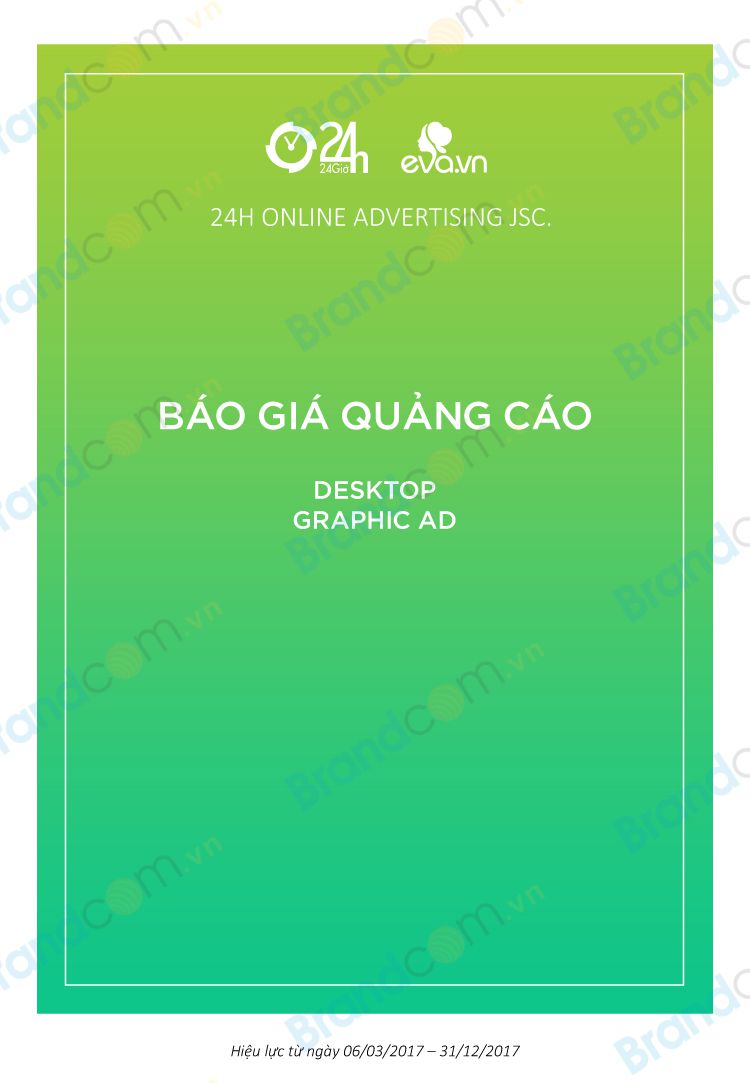 Báo giá quảng cáo banner trên 24h.com.vn