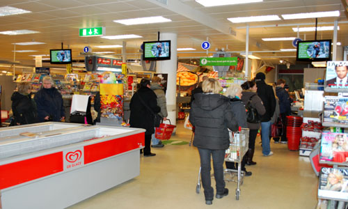 Quảng cáo LCD tại các siêu thị hiện đại
